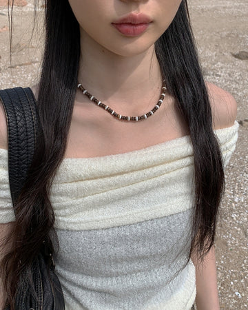 Coconut Wood Hippie Choker Necklace